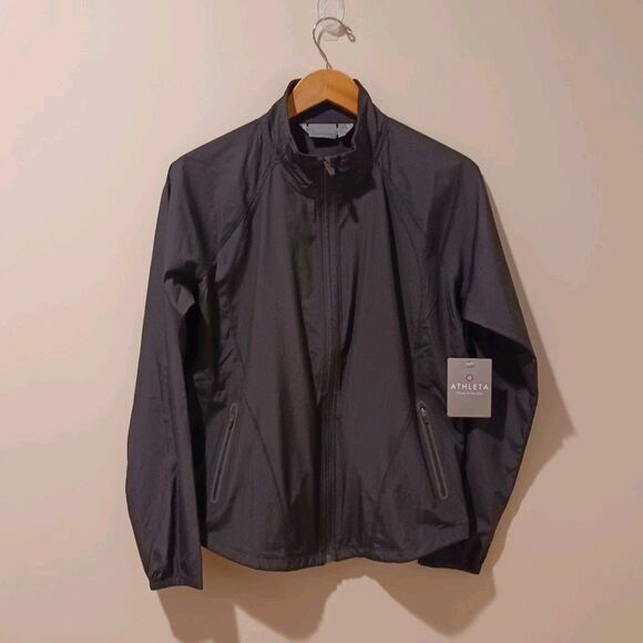 NWT ATHLETA Jacket Womens JAMMIN RUN Athletic Windbreaker Full Zip Lightweight M - Picture 1 of 8